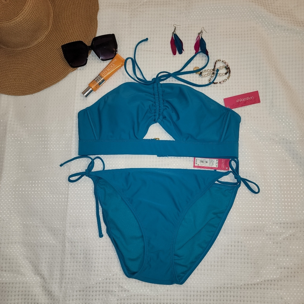 XL xhilaration bathing suit aqua green